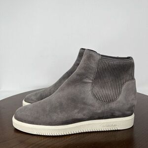 Vince Ilona Ankle Boots Womens 9M / 39 Gray Suede Moleskine  Bootie Sneaker‎